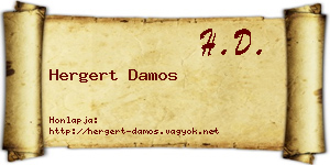 Hergert Damos névjegykártya